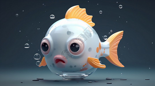 可爱3D小鱼背景图片