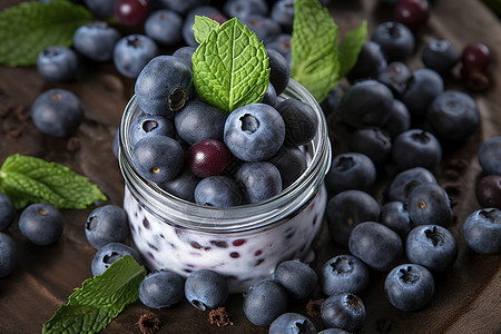 写实水果新鲜蓝莓背景