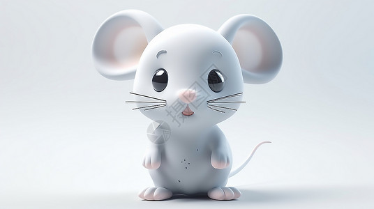 3D可爱小老鼠背景图片