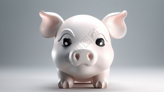 可爱3D小猪背景图片