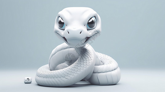 可爱3D小蛇图片