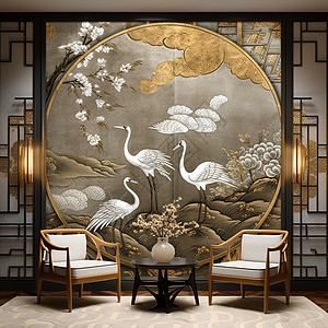 中国传统风装修背景图片