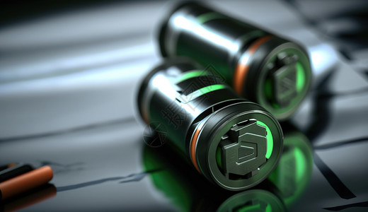 科技节能新能源锂电池插画