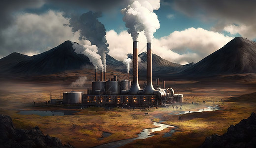 蒸汽工厂背景图片