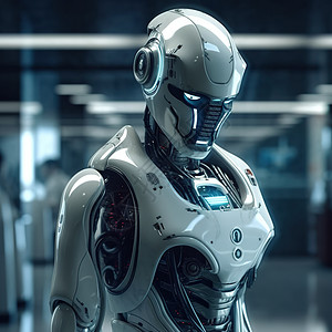 未来感机器人背景图片