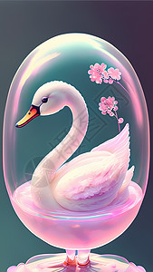 粉色天鹅背景图片