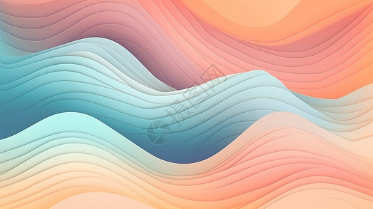 波浪形背景浅色波浪背景图设计图片