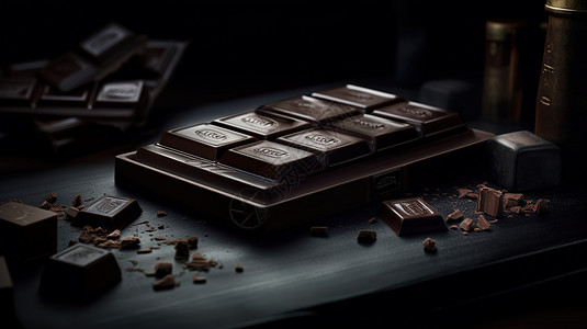 零食盒子巧克力产品展示插画
