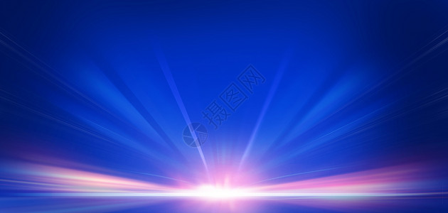 蓝色光效线条放射光线蓝色科技背景设计图片