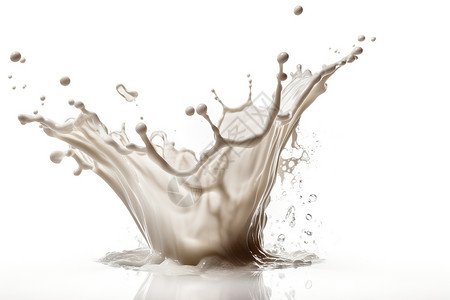 牛奶喷溅效果白色液体喷溅背景