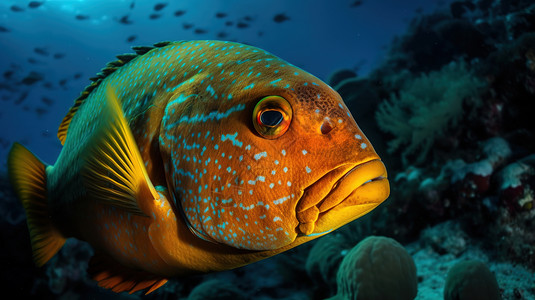 生态鱼海底鱼类插画