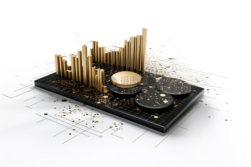 黑金立体金融模型图片