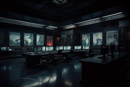 高级神秘感计算机室背景图片