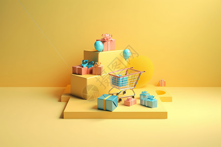 精致波点礼物盒精致模型设计图片