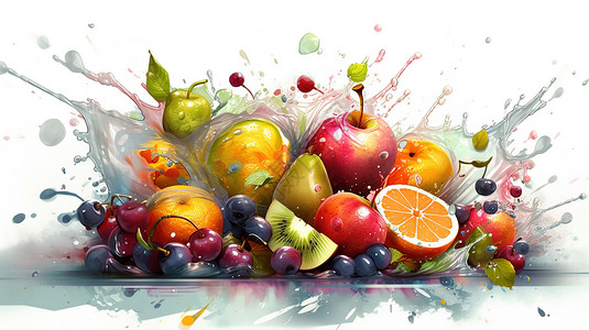水果绘画背景图片