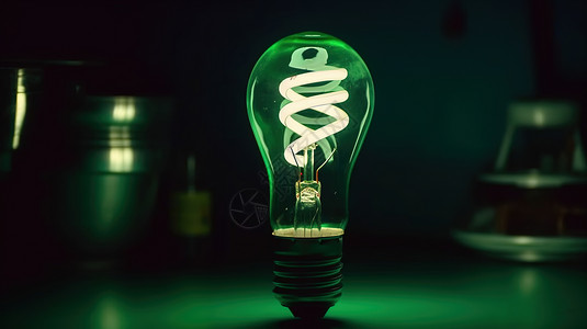 绿色灯泡背景图片