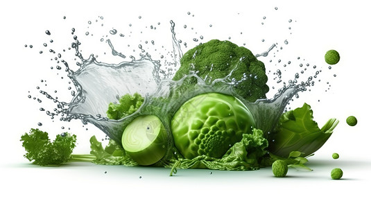新鲜绿色蔬菜绿色蔬菜插画