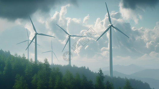 新能源风力发电高清图片