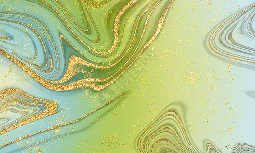 黄金肌理绿色大理石鎏金纹理背景设计图片