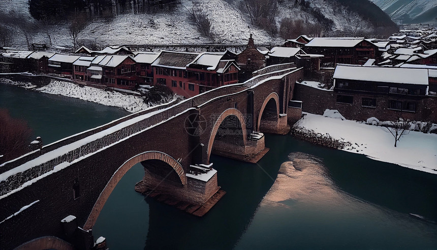 冬天建筑风景图片