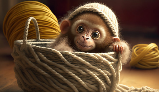可爱猴子动物图片