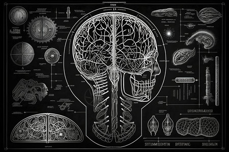 神经分析素材创意大脑分析插画