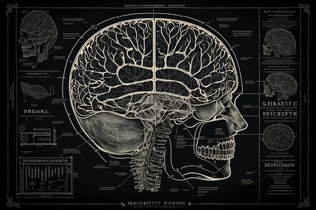 大脑的组成背景图片