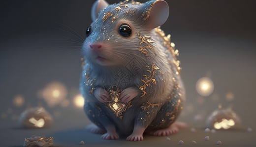可爱立体小老鼠雕塑图片
