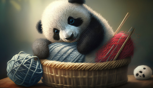 萌萌哒熊猫可爱熊猫针高清图片