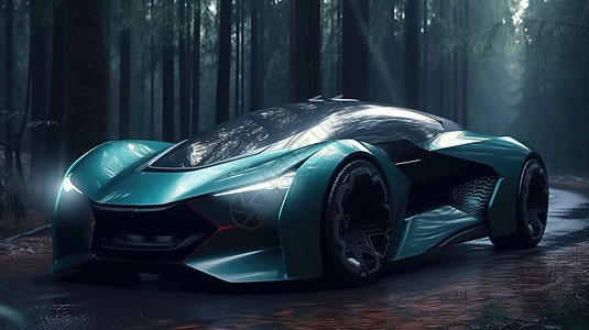 未来感跑车设计背景图片