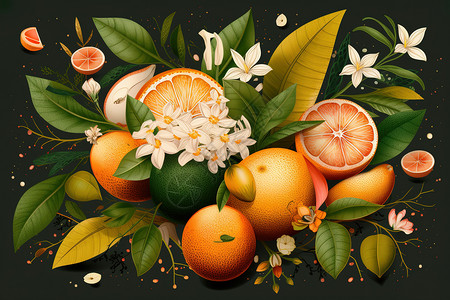 橙子鲜花图片