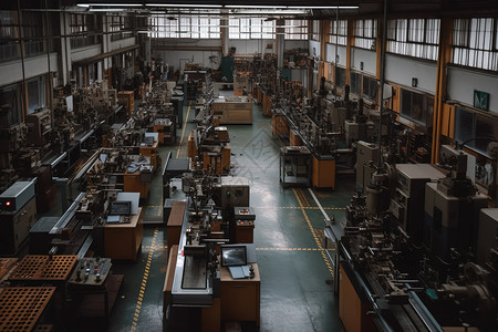 工厂照片现代电子工业插画