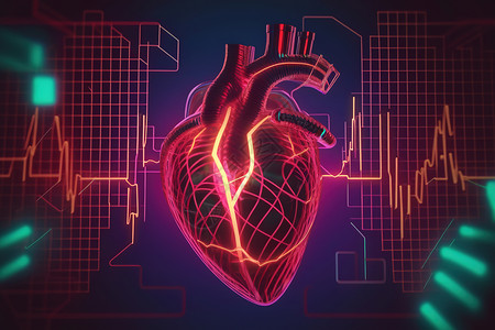 人类器官心脏健康插画