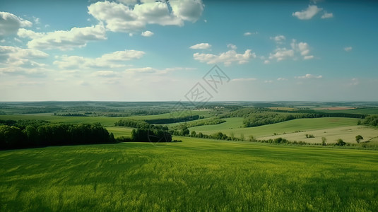 美丽草原的夏季风景背景图片