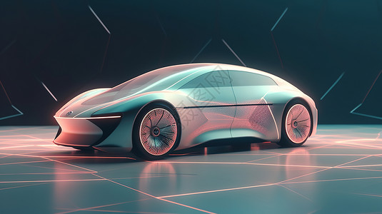 未来科技感跑车背景图片