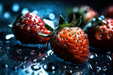 高清草莓背景图片