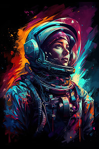 女性宇航员背景图片