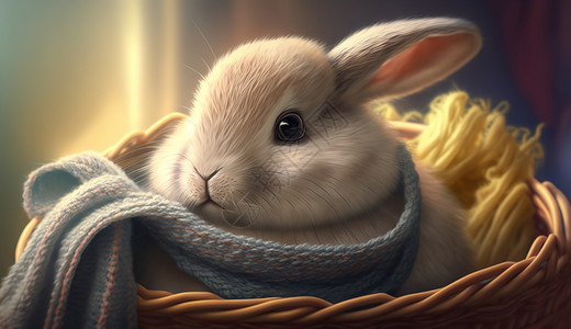 开心小兔子背景图片