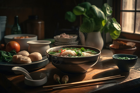 美味面食麻辣烫饺子粉高清图片