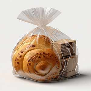 袋装食物面包插画