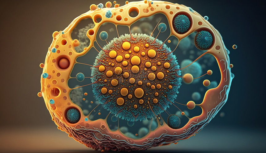 3D立体细菌细胞图片