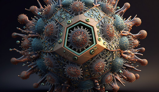 病毒细胞图片