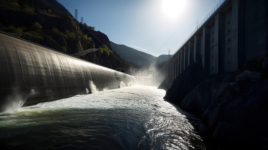 新能源水坝图片