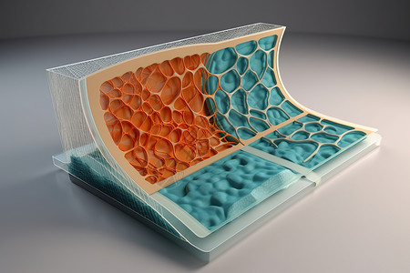透明片曲面玻璃夹片医疗细泡模型设计图片