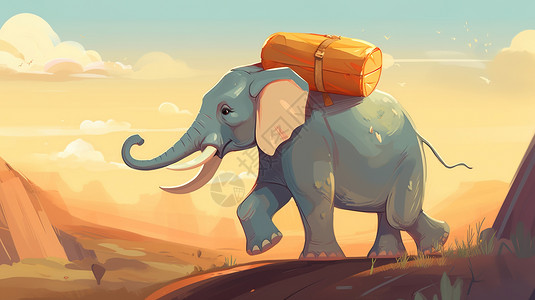 大象动漫背景图片