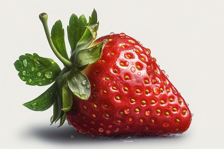 今日分享今日间食大草莓插画