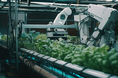 门口人工植物机器人种植设计图片
