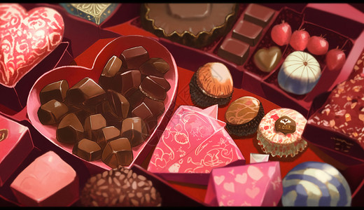 手绘食物零食巧克力零食插画