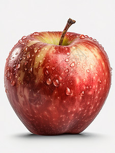 手绘水果花环手绘漫画苹果背景