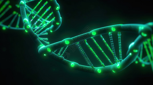 绿色人体DNA背景图片